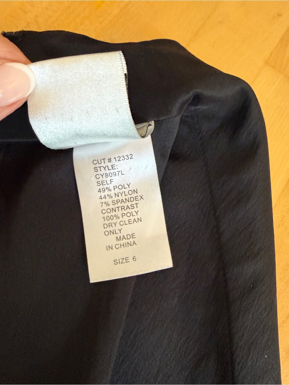TADASHI SHOJI Black Ruched Satin Tuxedo Style Evening Gown Vintage 90s Sz 6 *EUC - Picture 7 of 11